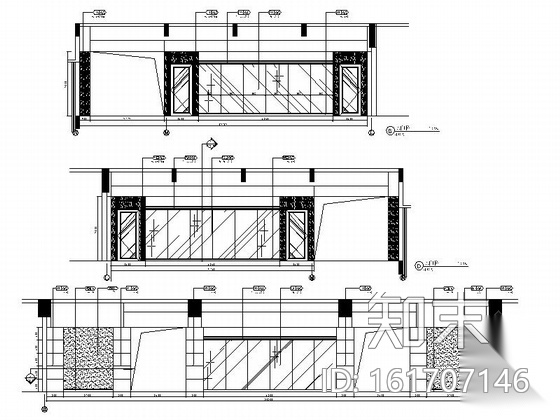 [江苏]精品豪宅社区现代风格售楼部室内装修施工图cad施工图下载【ID:161707146】