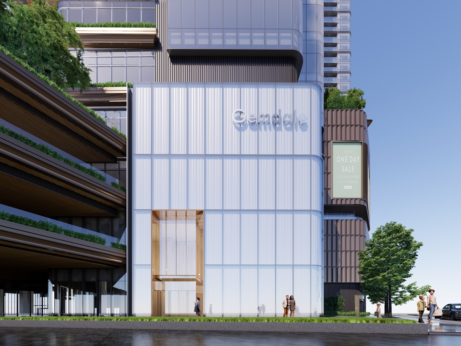 金地商业综合体建筑设计效果图效果图下载【ID:1233115086】