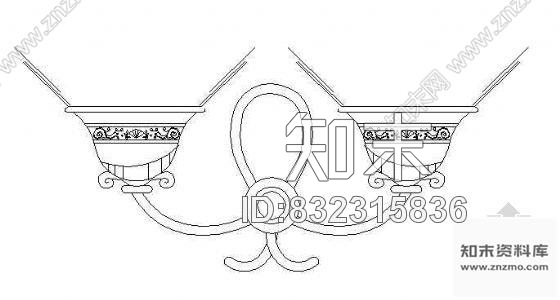 图块/节点吊灯图块10施工图下载【ID:832315836】
