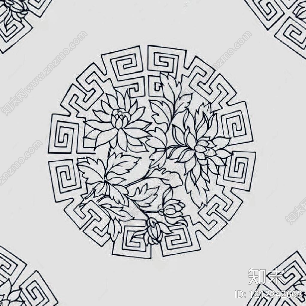 传统纹样贴图下载【ID:1212342663】