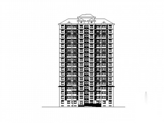 [天津]简欧高层住宅小区建筑施工图cad施工图下载【ID:167216165】