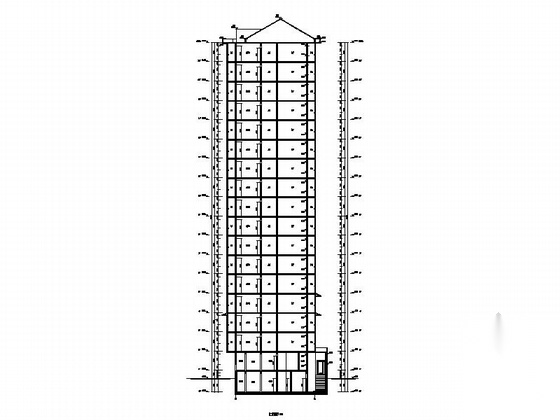 [天津]简欧高层住宅小区建筑施工图cad施工图下载【ID:167216165】