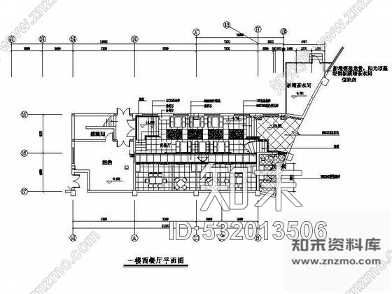 某酒店西餐厅装修图cad施工图下载【ID:532013506】