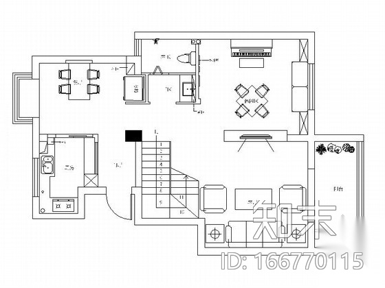 精品典雅简欧风格两层别墅室内设计装修施工图（含效果）施工图下载【ID:166770115】