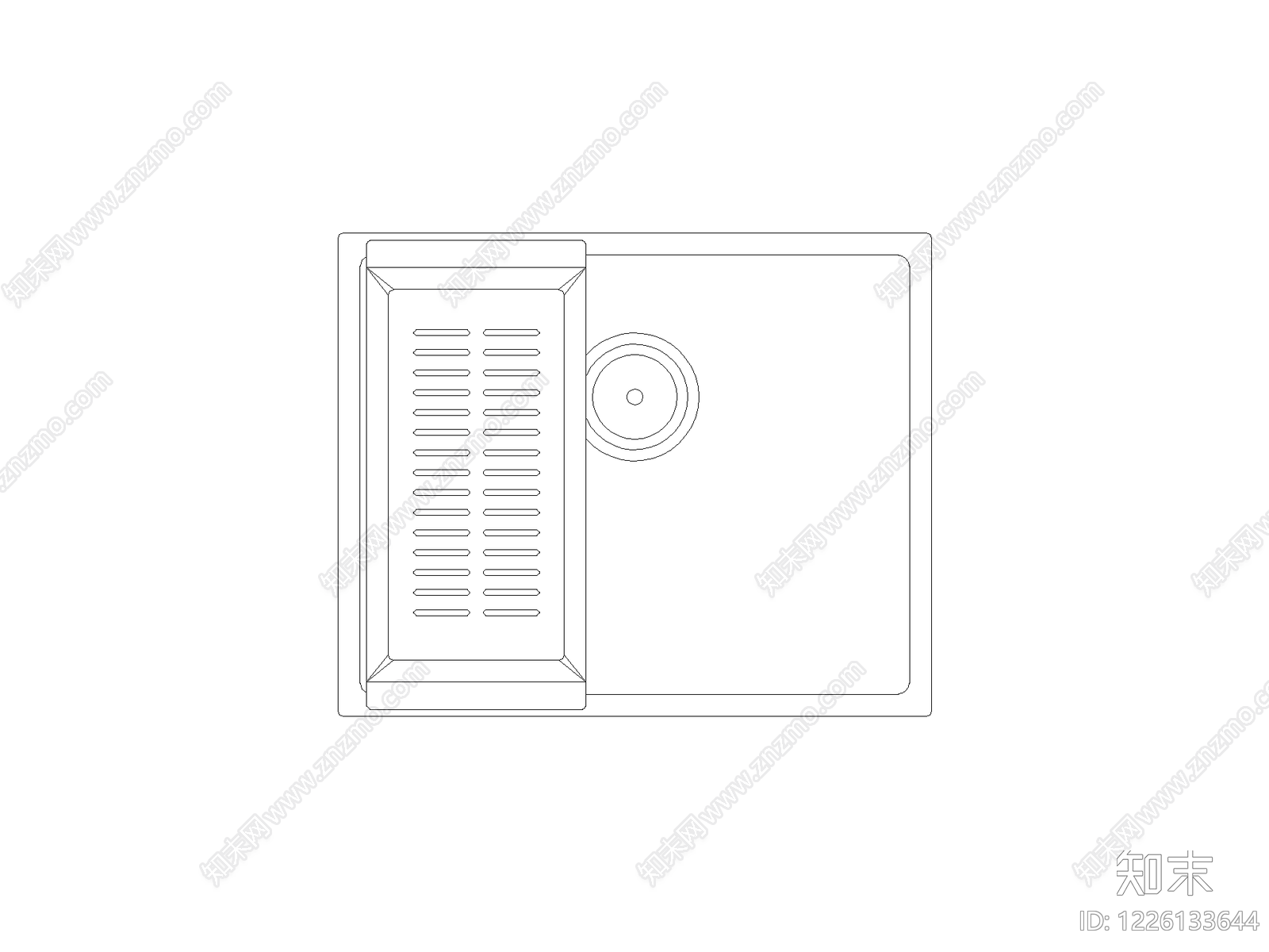 厨房设施cad施工图下载【ID:1226133644】
