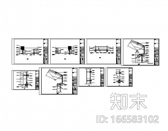 哈尔滨松北区某办公楼点式幕墙(采光顶及幕墙全套）全套...施工图下载【ID:166583102】