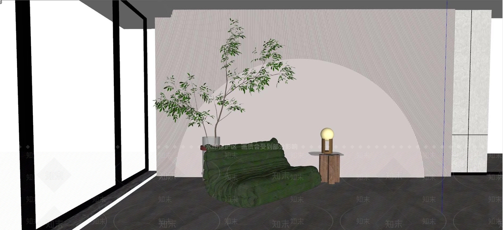 现代布艺懒人沙发SU模型下载【ID:1111140039】