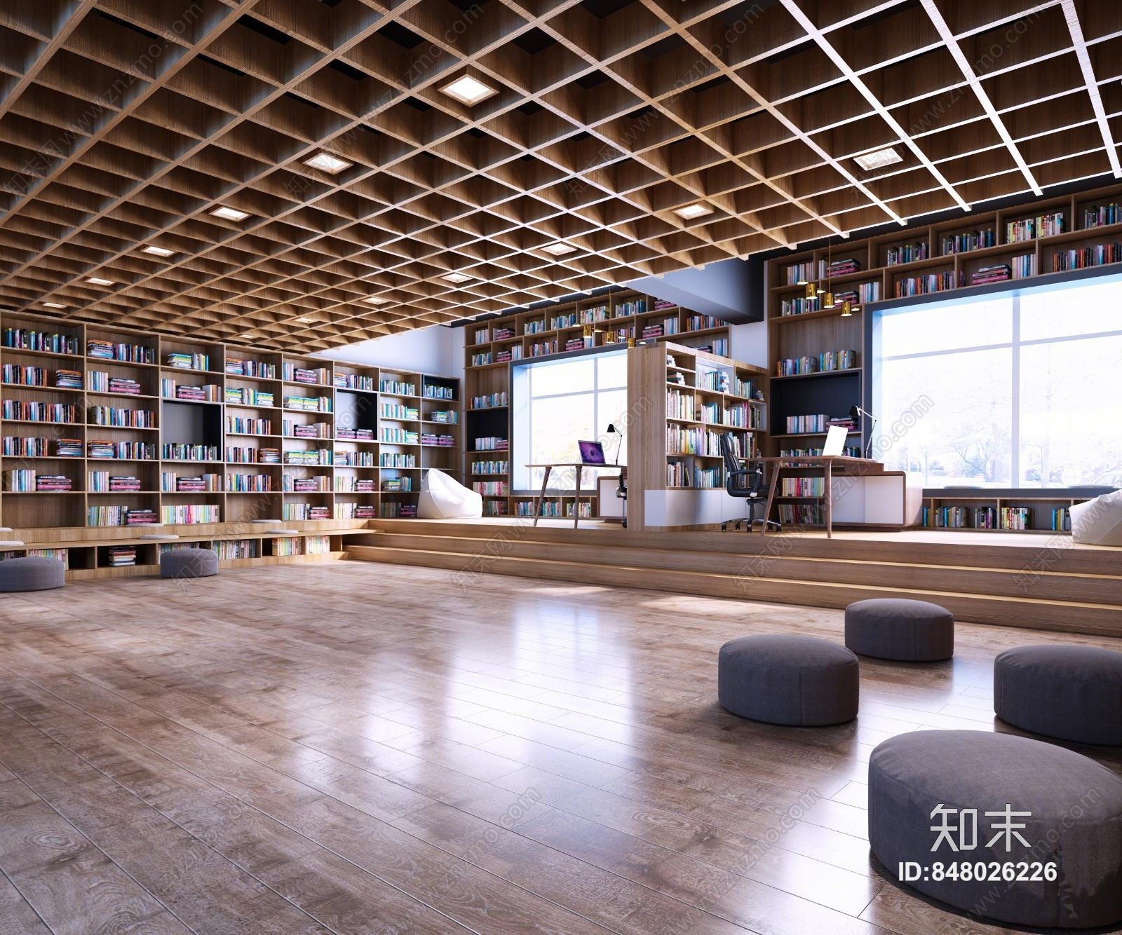 新中式学校3D模型下载【ID:848026226】