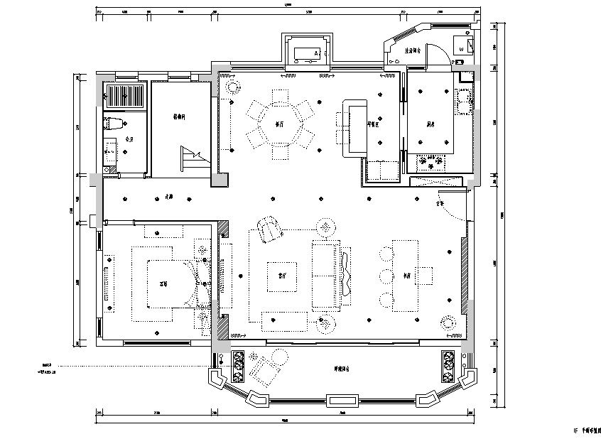 绝代芳华|香堤荣府别墅设计施工图（附效果图）cad施工图下载【ID:161761134】