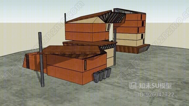 现代博物馆SU模型下载【ID:926047722】