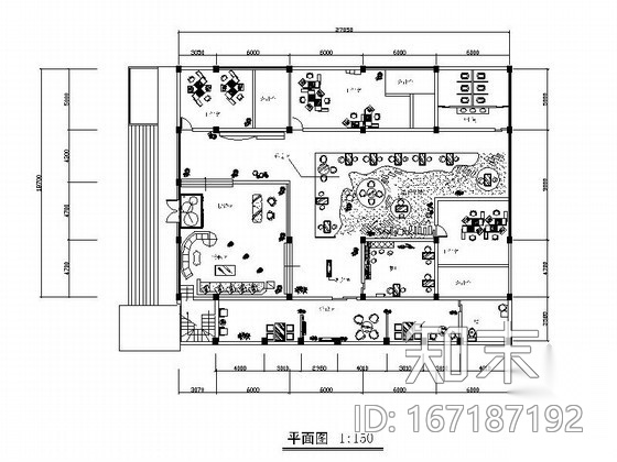 形象设计工作室装修设计图cad施工图下载【ID:167187192】