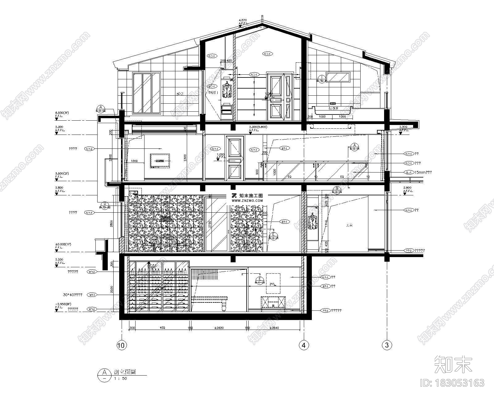 上海湯臣羅山路38河住宅B型別墅CAD施工图套图和实景效果图，别墅CAD建筑图纸下载cad施工图下载【ID:183053163】