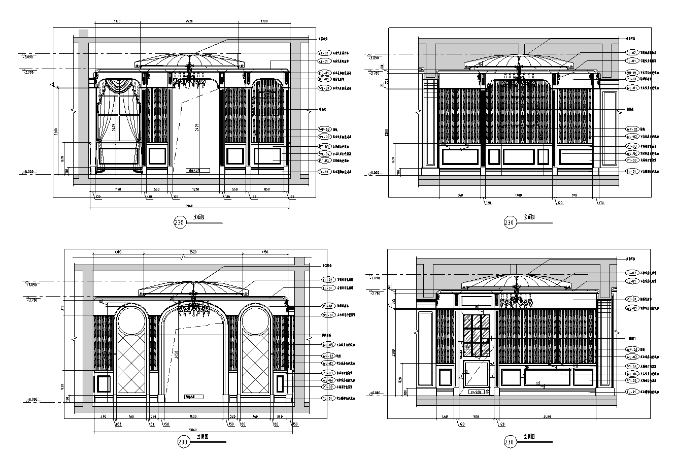 [上海]某欧式三层庄园别墅室内设计施工图cad施工图下载【ID:161775167】