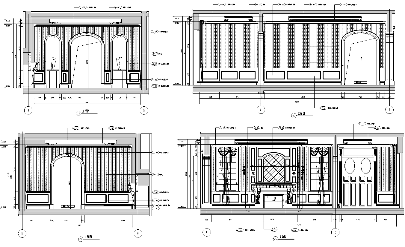 [上海]某欧式三层庄园别墅室内设计施工图cad施工图下载【ID:161775167】