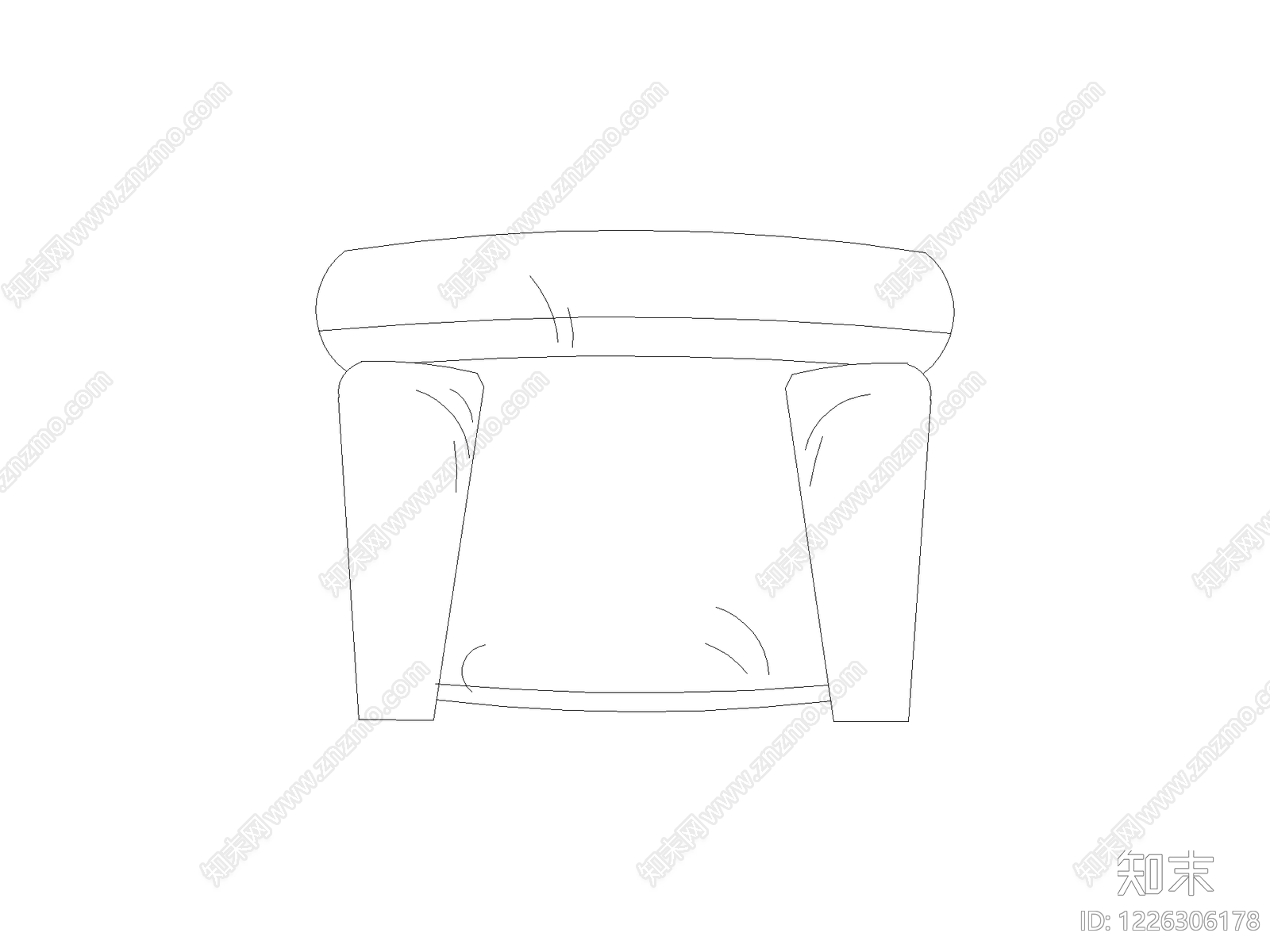 沙发cad施工图下载【ID:1226306178】