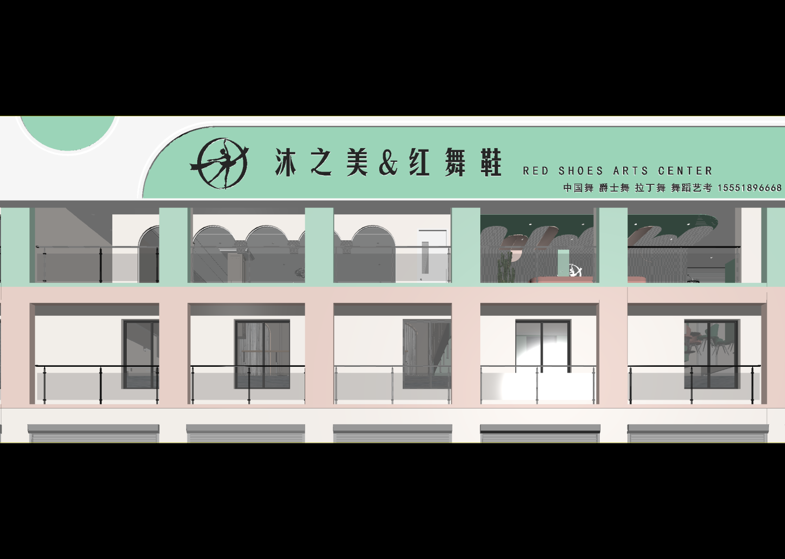 法式培训中心3D模型下载【ID:1214380006】