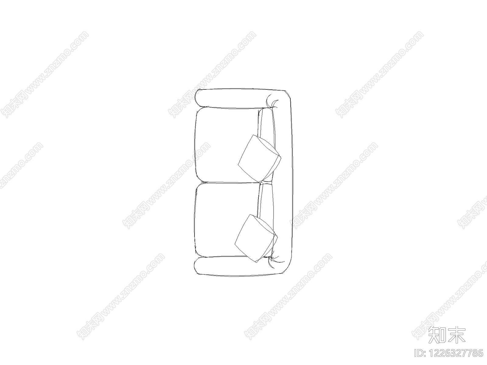 沙发cad施工图下载【ID:1226327786】