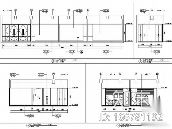 [成都]科技感十足国际5A甲级现代标准写字楼室内装修施工...cad施工图下载【ID:166781192】