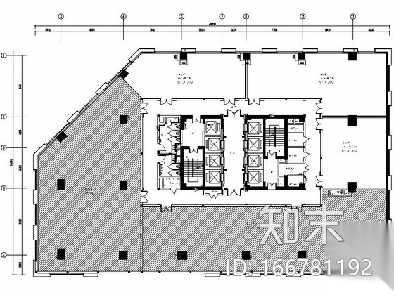 [成都]科技感十足国际5A甲级现代标准写字楼室内装修施工...cad施工图下载【ID:166781192】