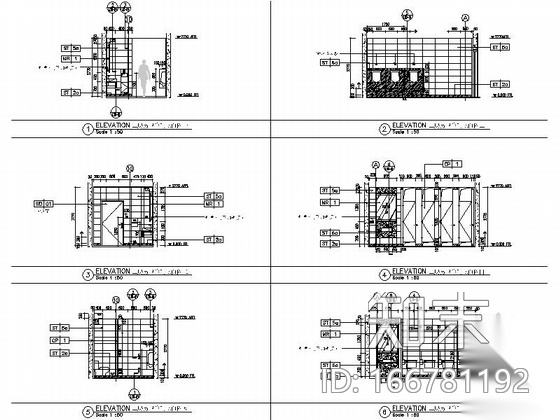 [成都]科技感十足国际5A甲级现代标准写字楼室内装修施工...cad施工图下载【ID:166781192】