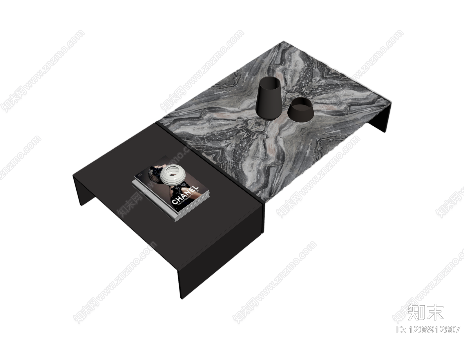 大理石台面茶几组合3D模型下载【ID:1206912807】