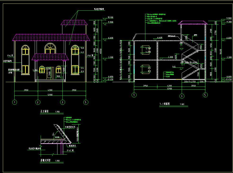 现代铺装住宅建筑设计（含CAD）施工图下载【ID:149772146】