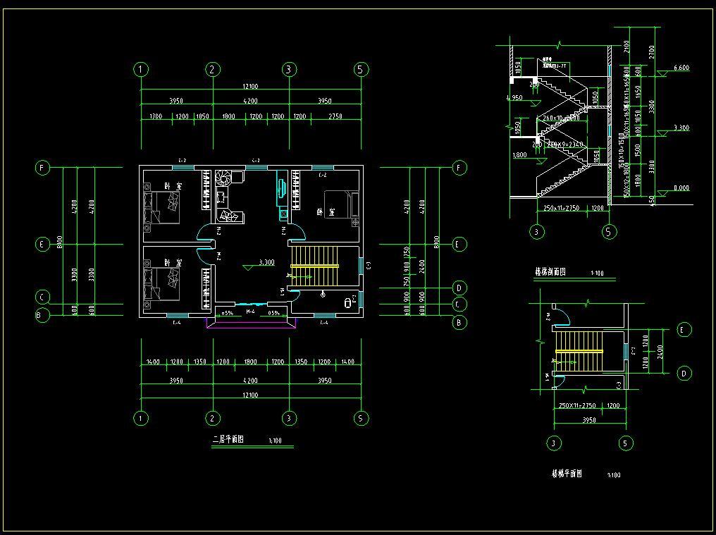 现代铺装住宅建筑设计（含CAD）施工图下载【ID:149772146】