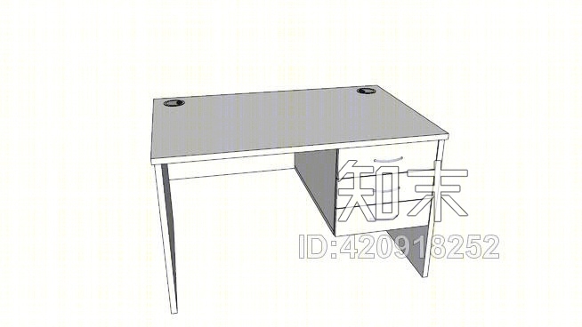 教育教师桌SU模型下载【ID:420918252】