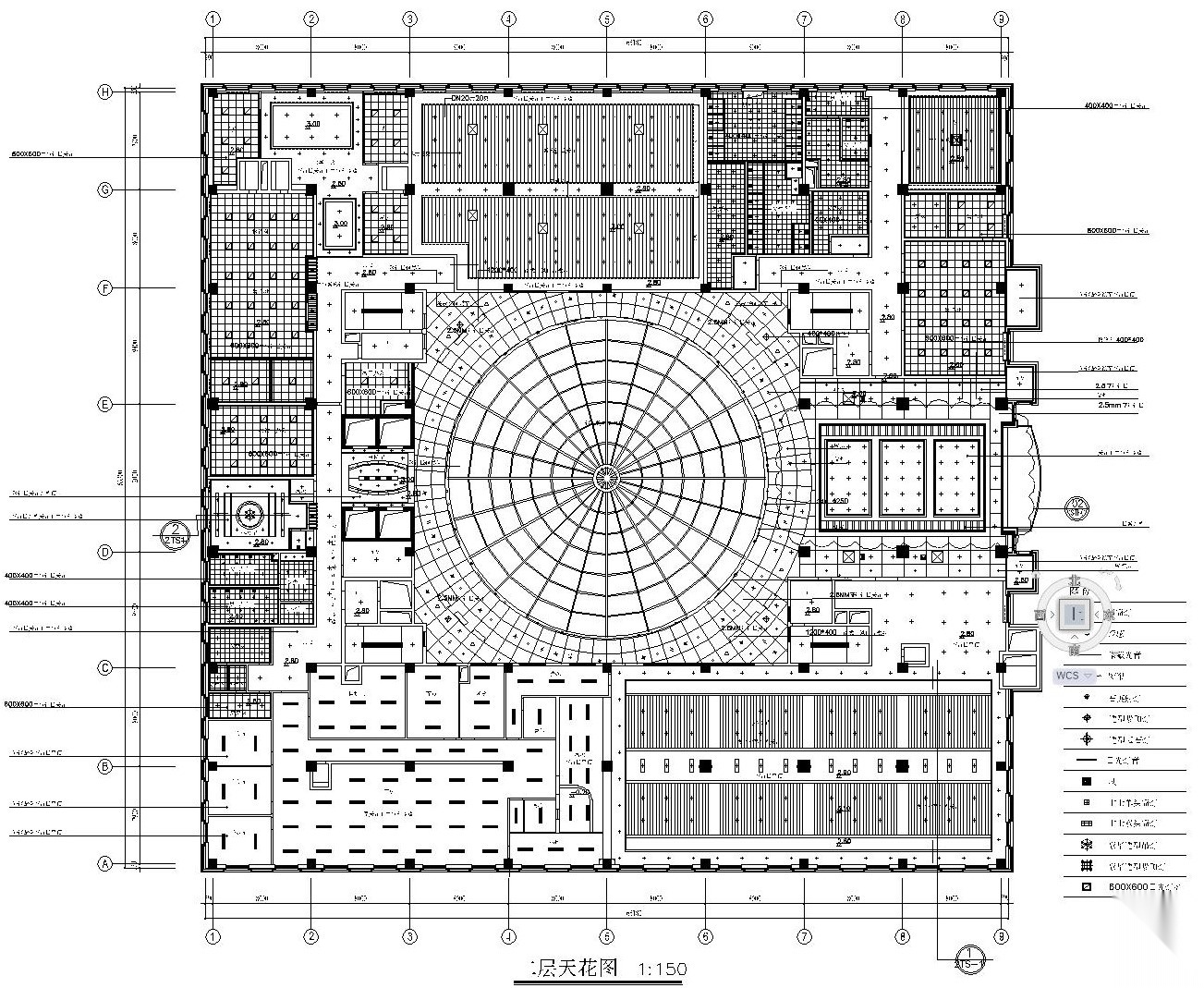 某银行办公大楼内部装修施工竣工图（附效果图）cad施工图下载【ID:160408485】