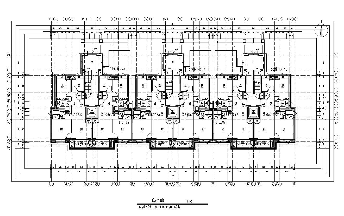 [上海]乐都欧陆风格居住区建筑施工图设计（CAD）施工图下载【ID:149583157】