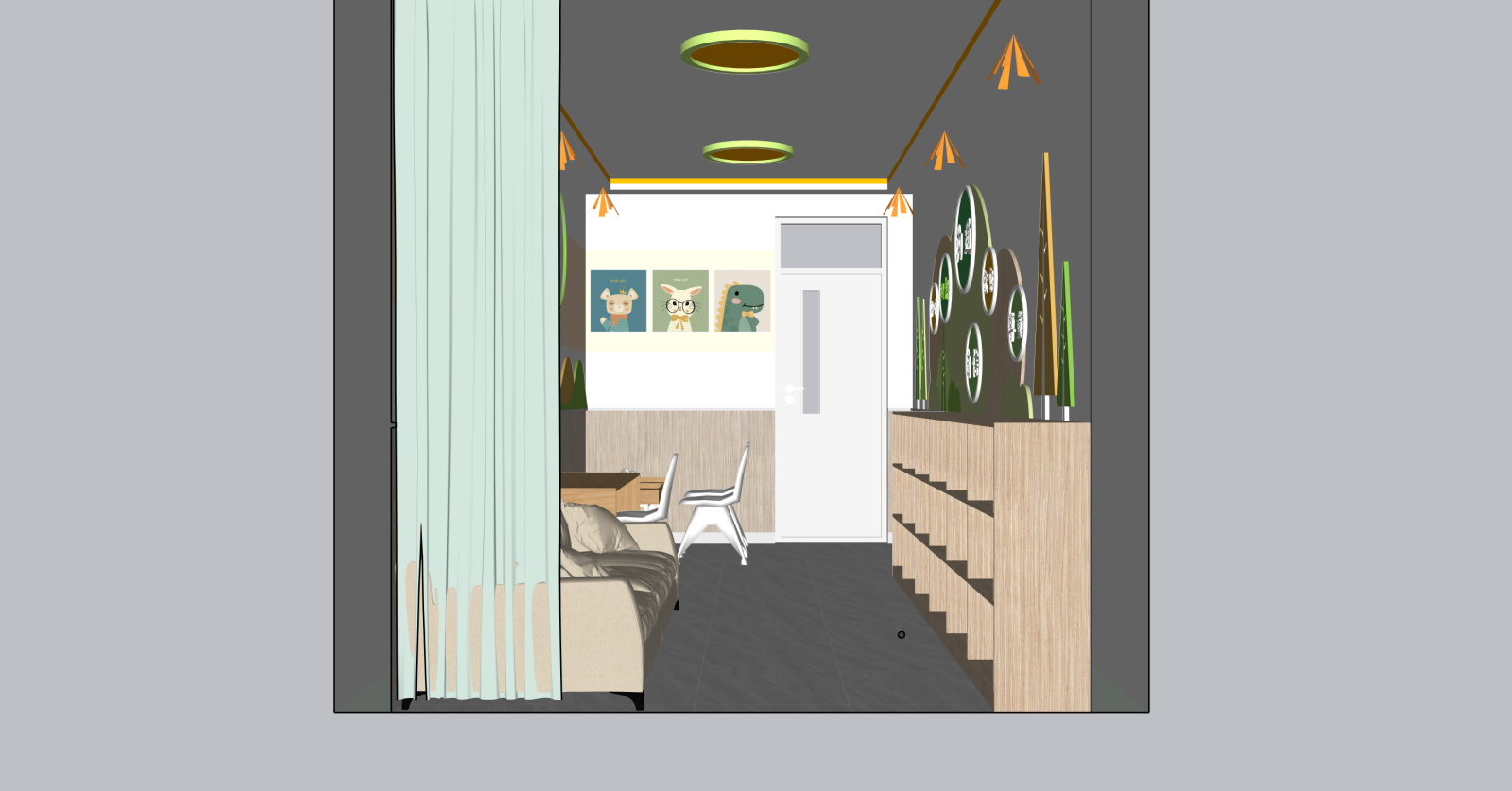 现代其他学校空间SU模型下载【ID:1216053666】