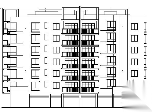 重庆某小区七层住宅楼建筑施工图cad施工图下载【ID:149845162】