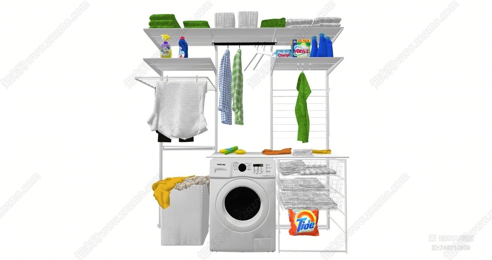 现代卫浴用品SU模型下载【ID:746710309】
