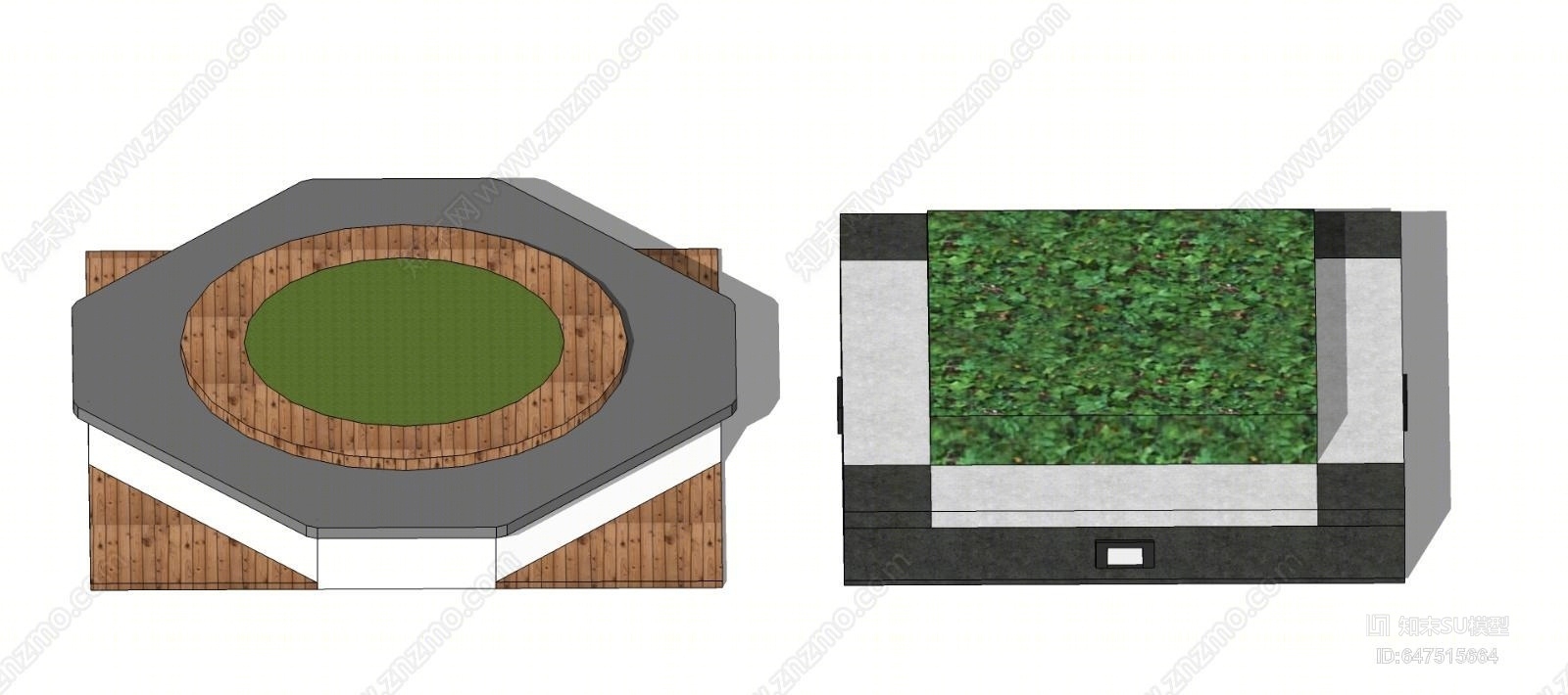 现代方形树池SU模型下载【ID:647515664】