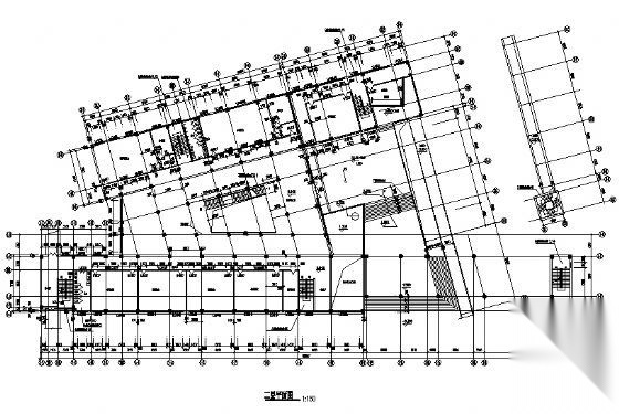 某四层教学楼建筑方案图cad施工图下载【ID:151576133】