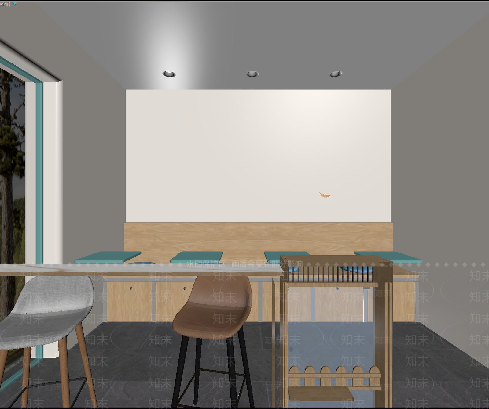 现代咖啡厅3D模型下载【ID:1215003719】