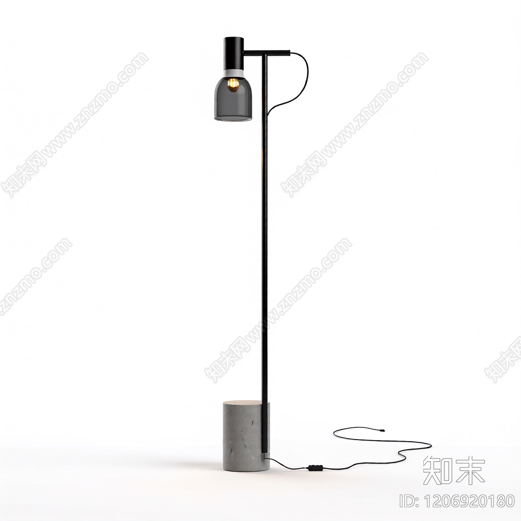 混凝土底座落地灯3D模型下载【ID:1206920180】
