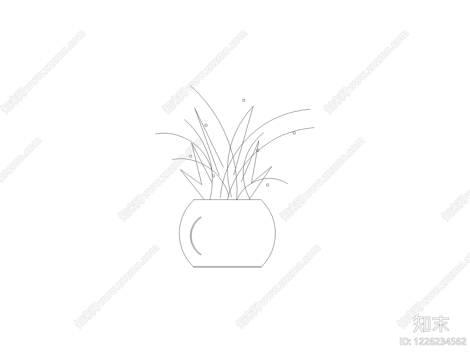 现代灌木种植CAD图纸