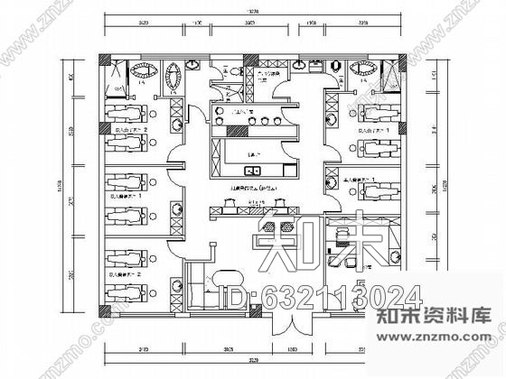 施工图南京色彩鲜艳泰式风格美容养生会所装修施工图含效果cad施工图下载【ID:632113024】