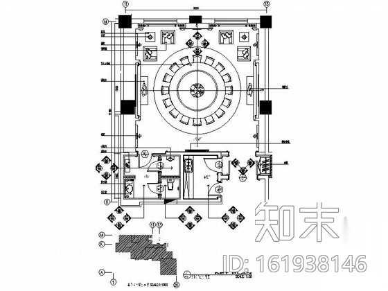 简欧风格酒店宴会厅室内装修图（含效果）cad施工图下载【ID:161938146】