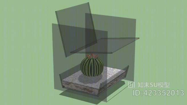 仙人掌椅SU模型下载【ID:423352013】