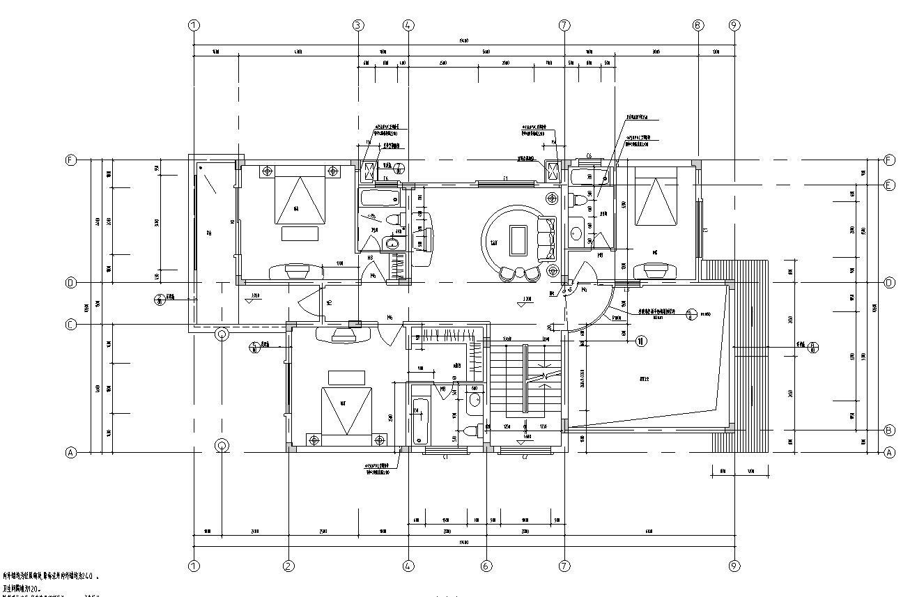 三层欧式建筑别墅方案文本（效果图+CAD）施工图下载【ID:149863105】