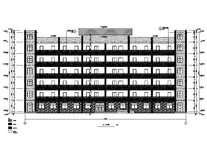 修文县第三中学学生宿舍建筑施工图cad施工图下载【ID:160730159】