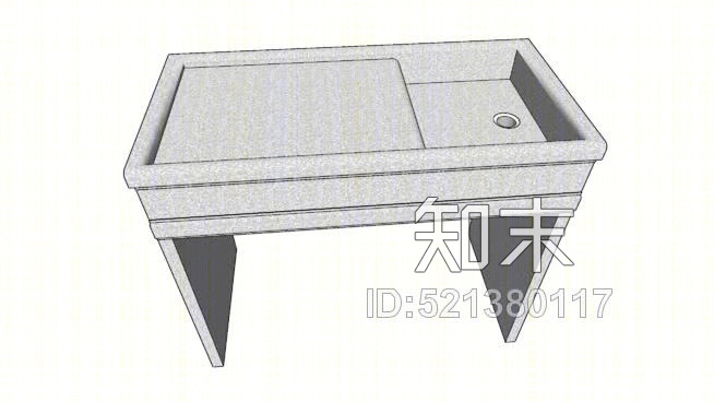 石厨房水槽SU模型下载【ID:521380117】