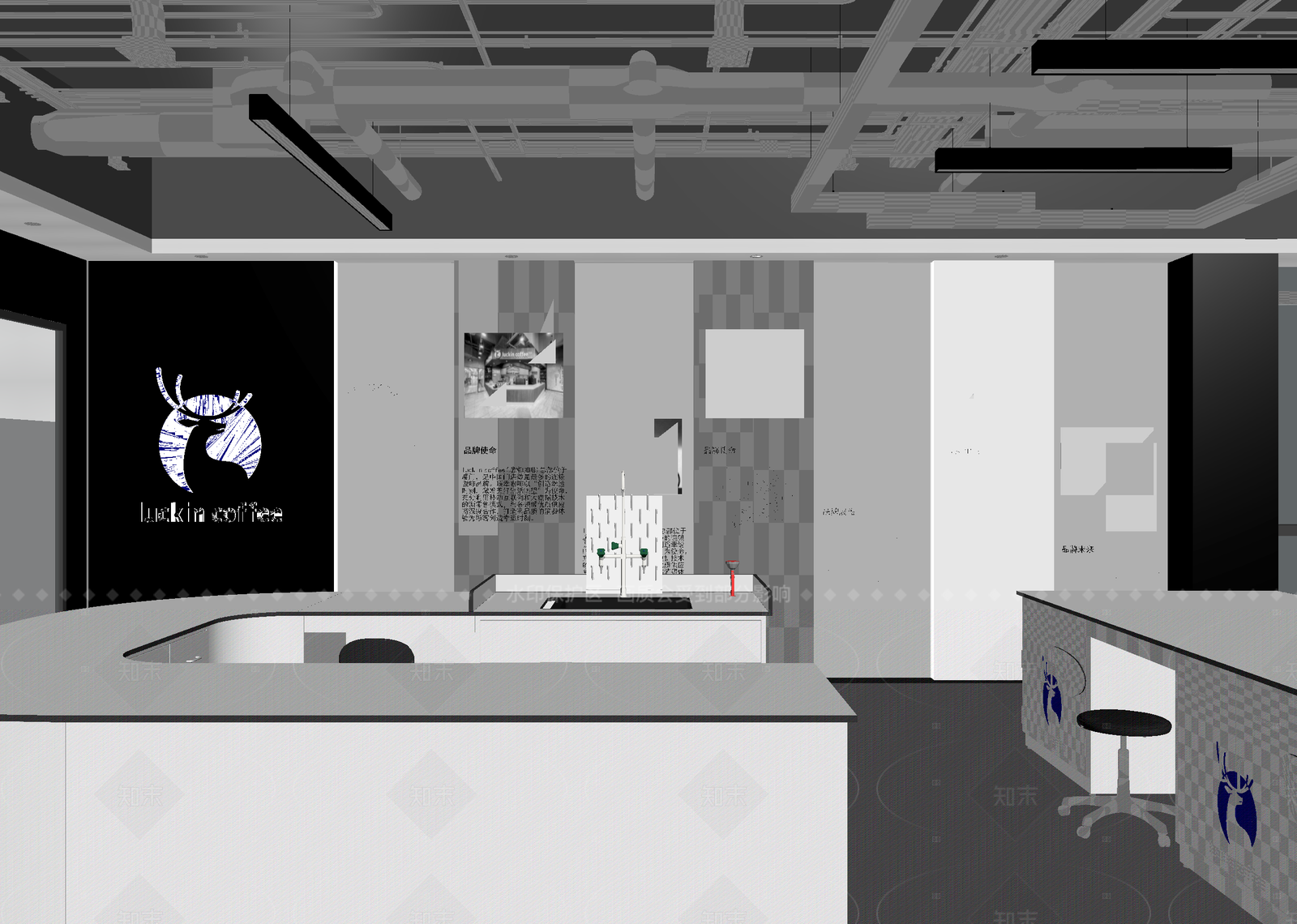 现代咖啡厅3D模型下载【ID:1215924189】