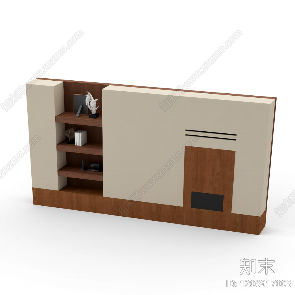 电视墙组合装饰体3D模型下载【ID:1206917005】