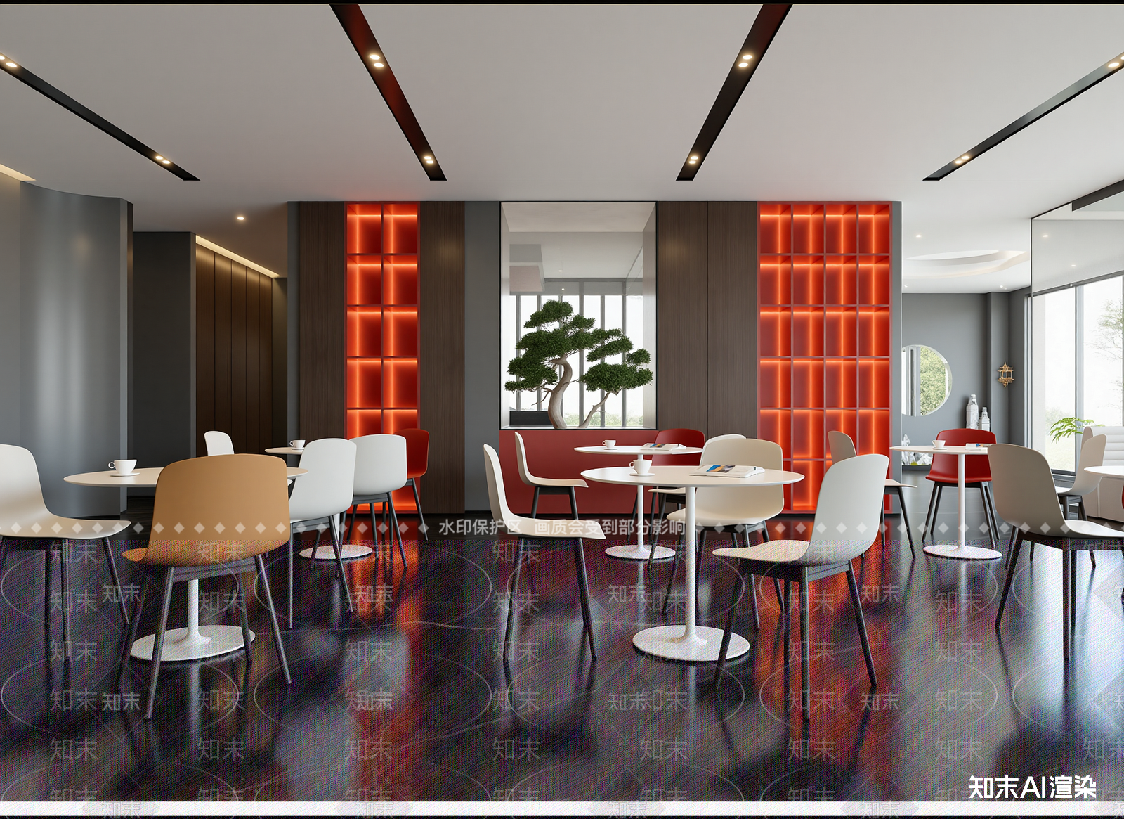 现代咖啡厅3D模型下载【ID:1214165643】
