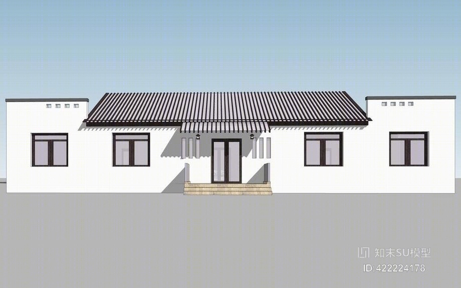 中式茶室SU模型下载【ID:422224178】