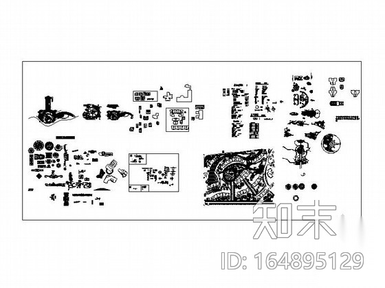 常用景观设计CAD图库施工图下载【ID:164895129】