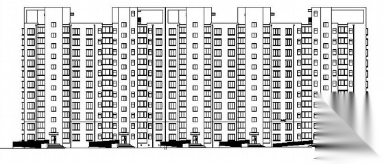 [张家口]某十一层住宅楼建筑施工图cad施工图下载【ID:166335118】